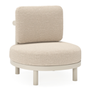 Lindo loungestoel in beige aluminium met rustic weather+ softtouch kussens