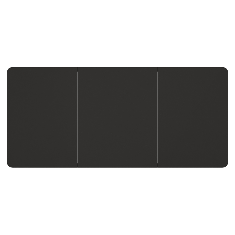 Ensemble de jardin Alora rectangulaire arrondi en aluminium noir et sintered stone noir avec 6 chaises de jardin Guarda empilables