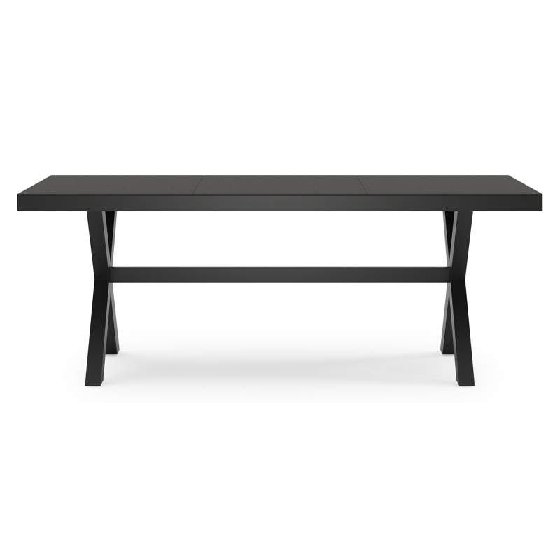 Bahia tuintafel rechthoekig in zwart aluminium en sintered stone zwart - L 200 x B 89 x H 75 cm