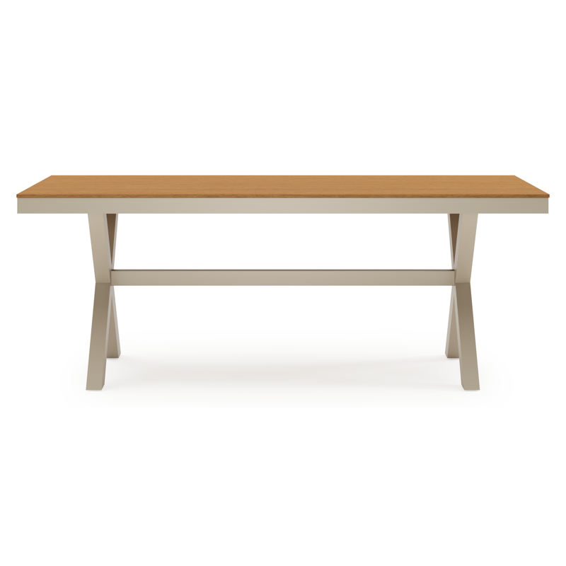 Bahia tuintafel rechthoekig in beige aluminium en polywood - L 200 x B 89 x H 75 cm