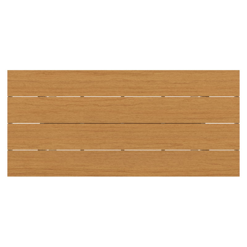 Bahia tuintafel rechthoekig in beige aluminium en polywood - L 200 x B 89 x H 75 cm