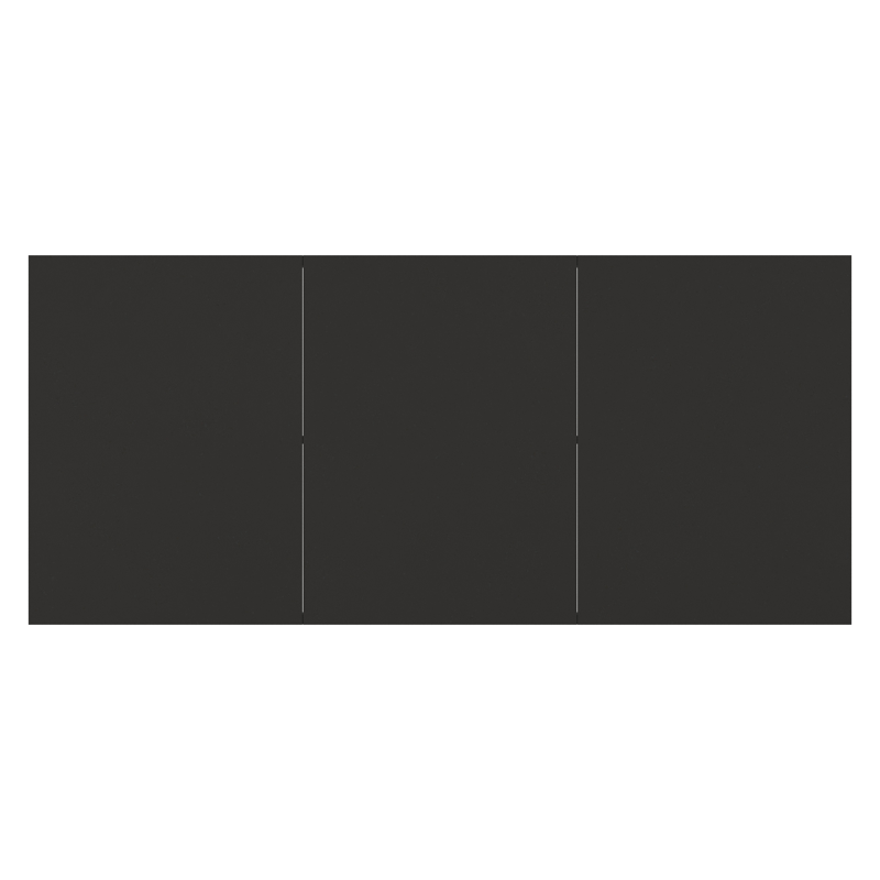 Table de jardin Toma rectangulaire en aluminium noir et sintered stone noir - Lg. 200 x Lrg. 90 x Haut. 73 cm