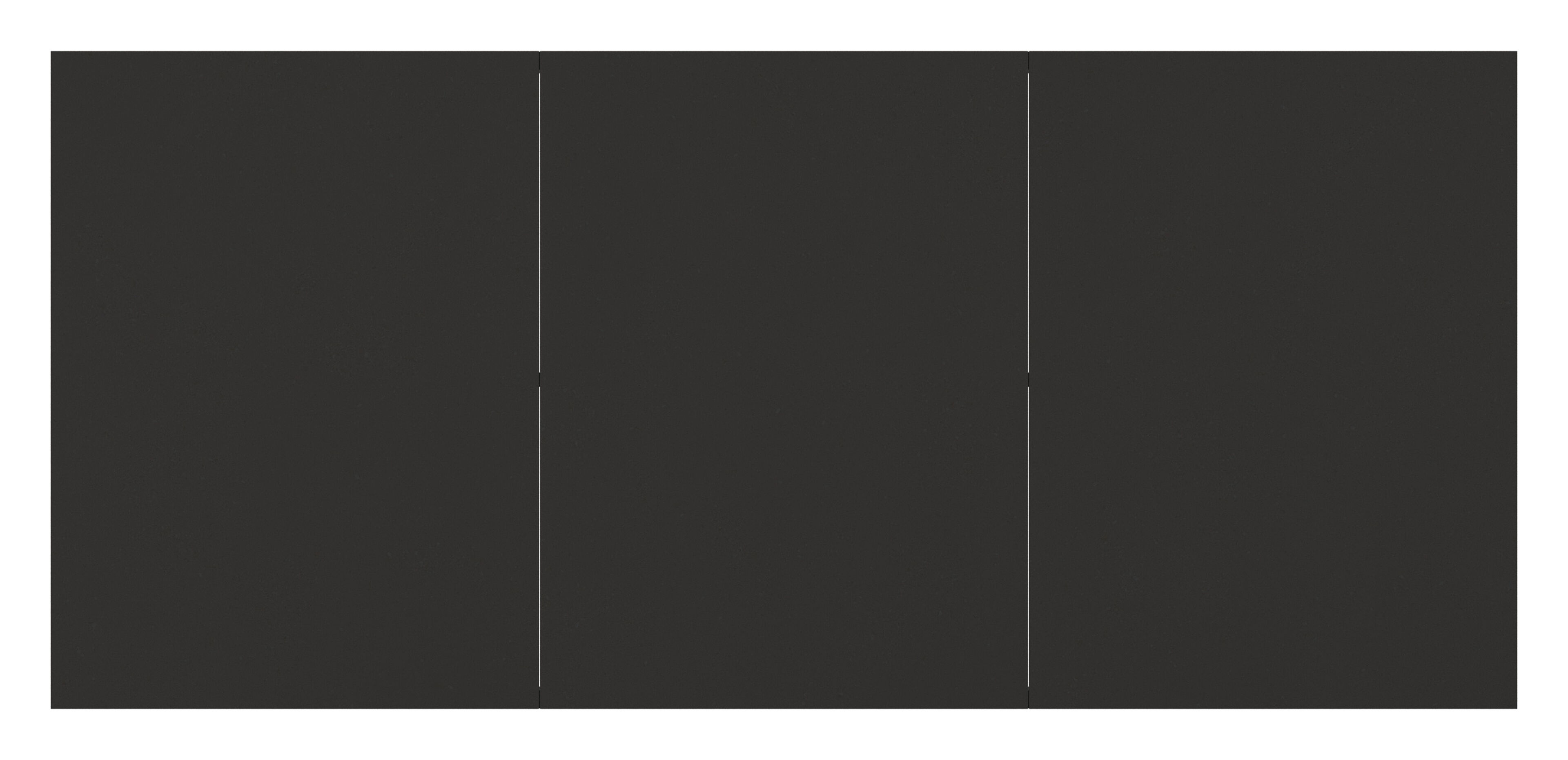 Table de jardin Toma rectangulaire en aluminium noir et sintered stone noir - Lg. 200 x Lrg. 90 x Haut. 73 cm