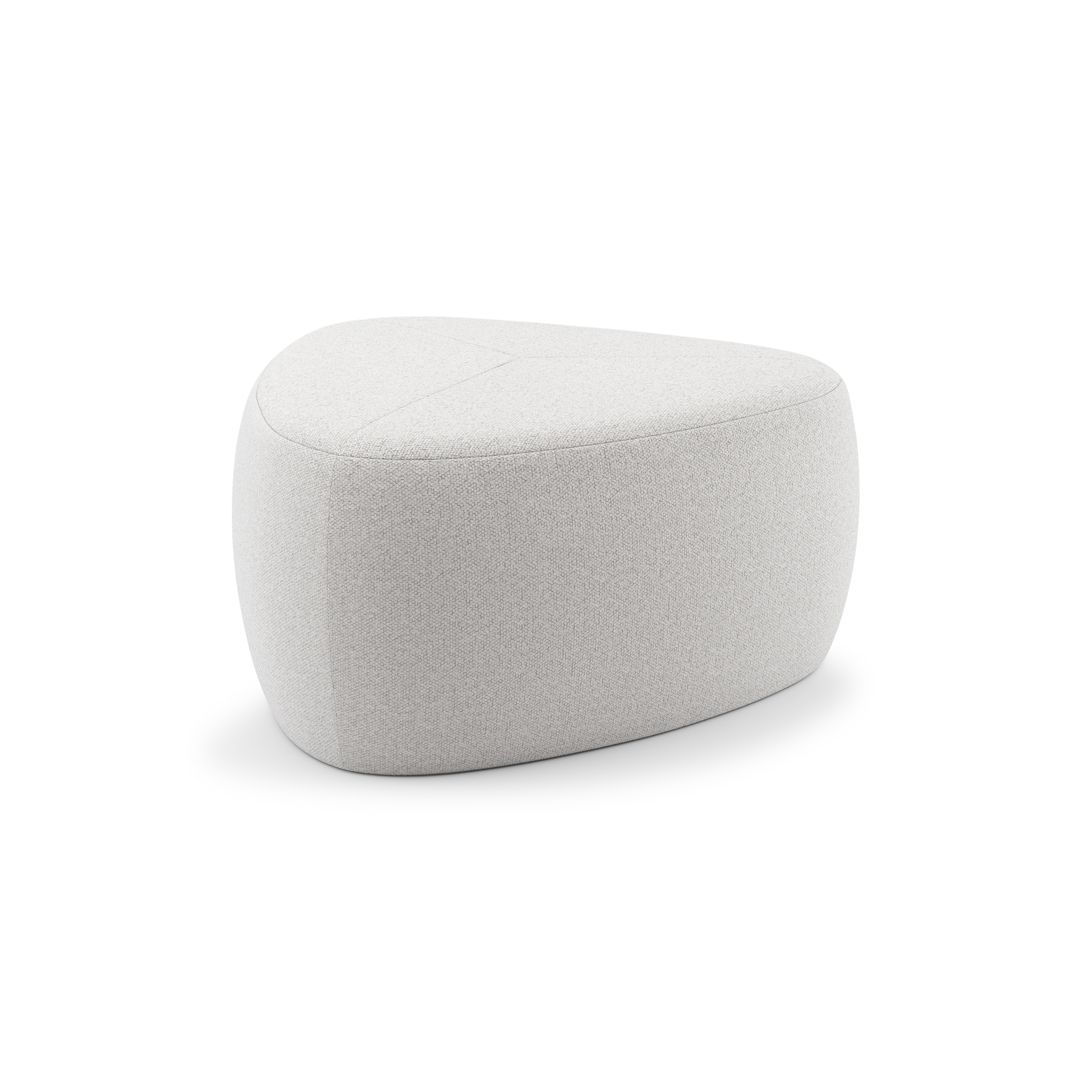 Pouf Masso en allweathersolica ego eggshell - Lrg. 60 x Prof. 60 x Haut. 35 cm