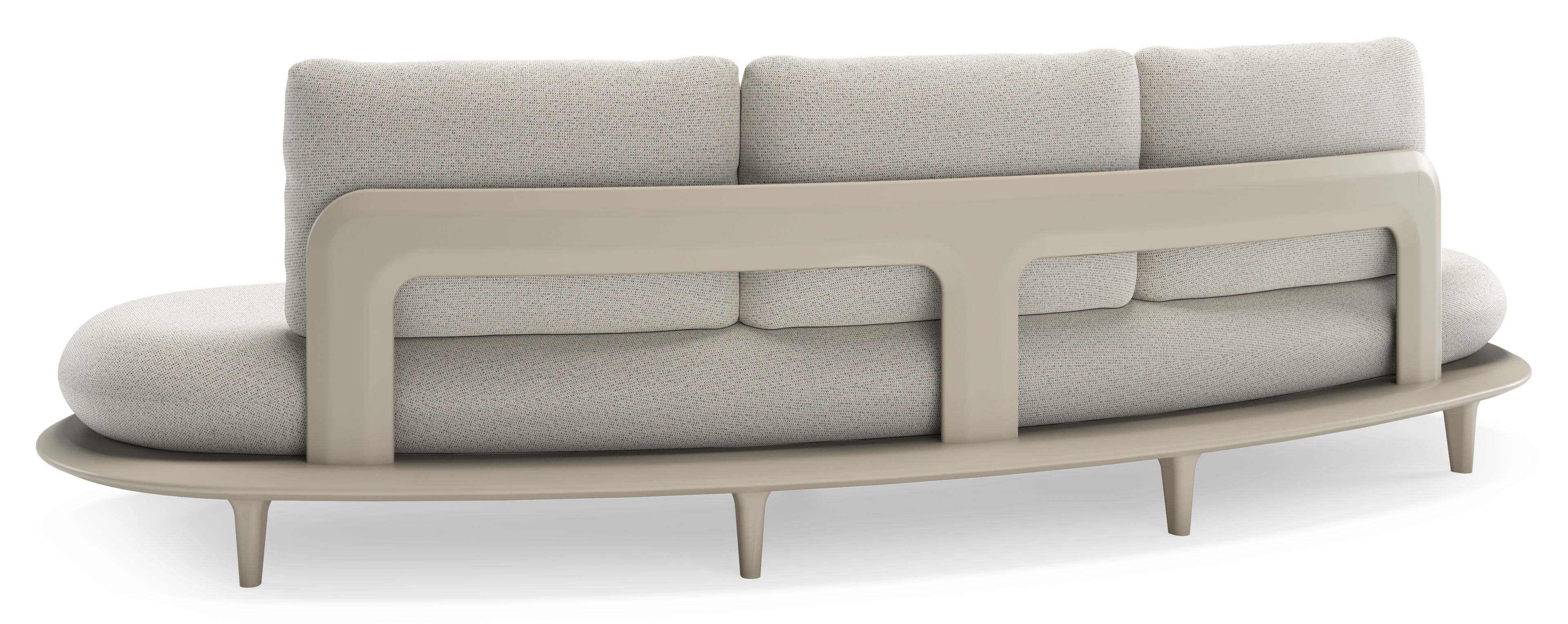 Bomero loungeset in beige aluminium met firenze natural all weather solica kussen