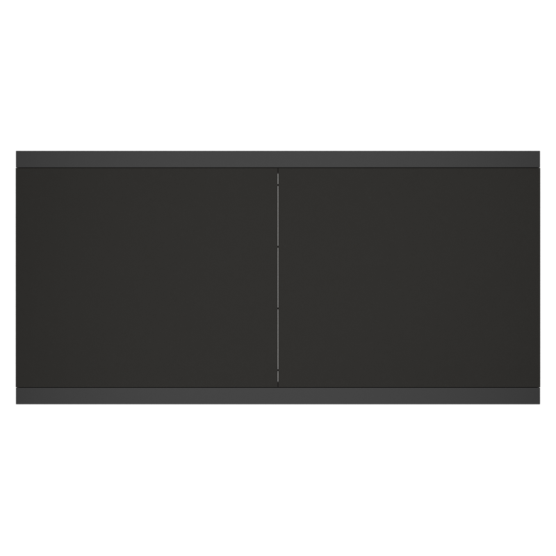 Table de jardin Calobra rectangulaire en aluminium noir et sintered stone notte minerale - Lg. 220 - 330 x Lrg. 107 x Haut. 75 cm