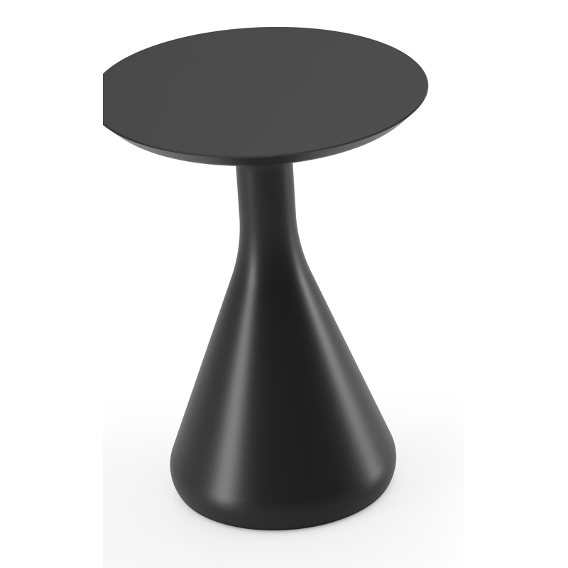 Table d'appoint Bomero en aluminium noir - Diam. 34 x Haut. 46 cm