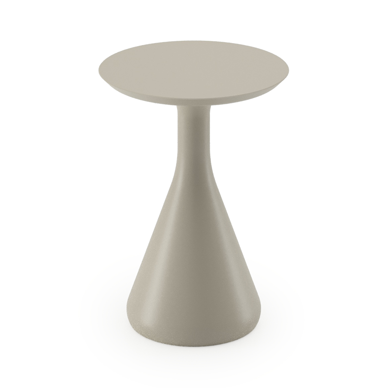 Bomero bijzettafel in beige aluminium - Dia. 34 x H 46 cm