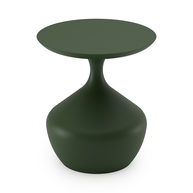 Bomero bijzettafel in groen aluminium - Dia. 48 x - Dia. 48 x H 51 cm