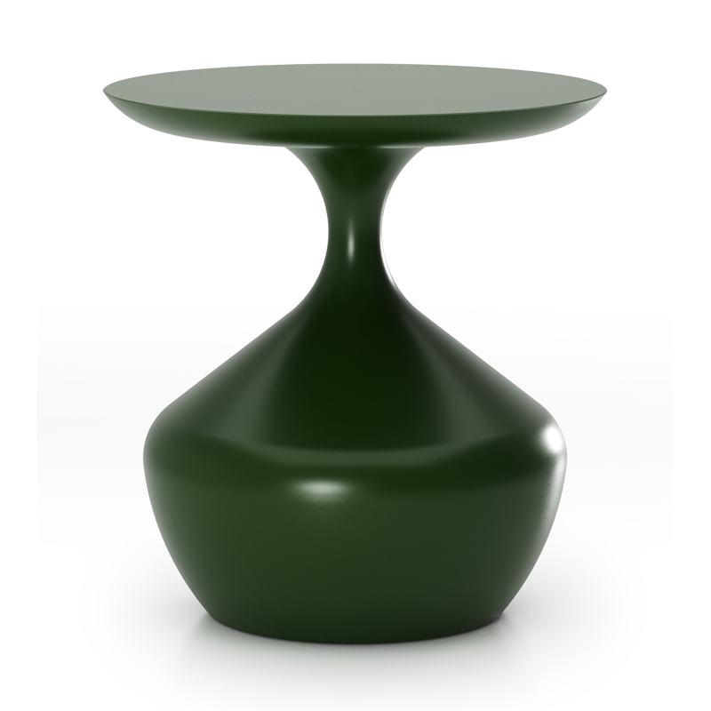 Bomero bijzettafel in groen aluminium - Dia. 48 x - Dia. 48 x H 51 cm