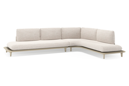 Chaise longue links + 3-zit