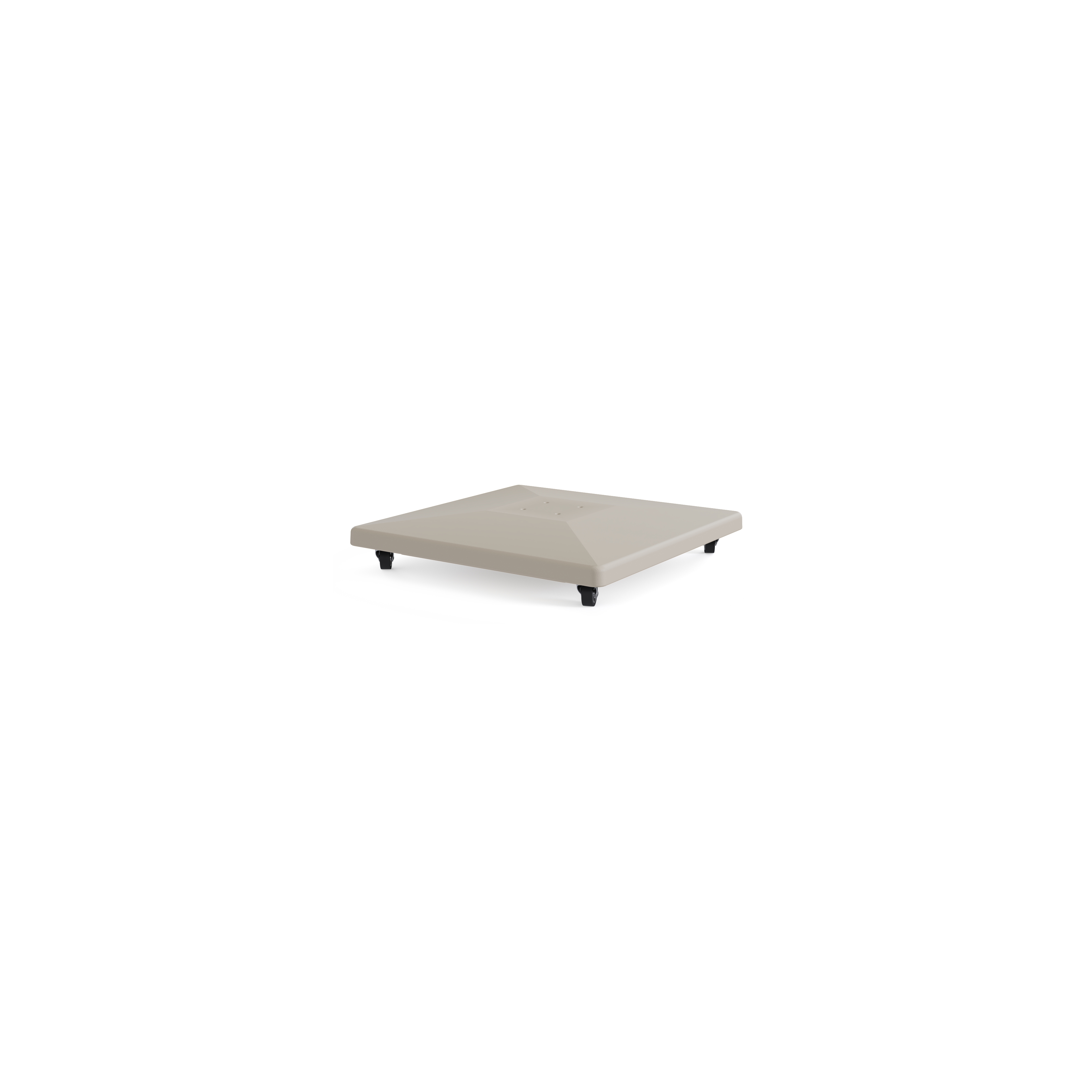 Pied de Parasol Avola en beton beige de 90 kg avecs roues