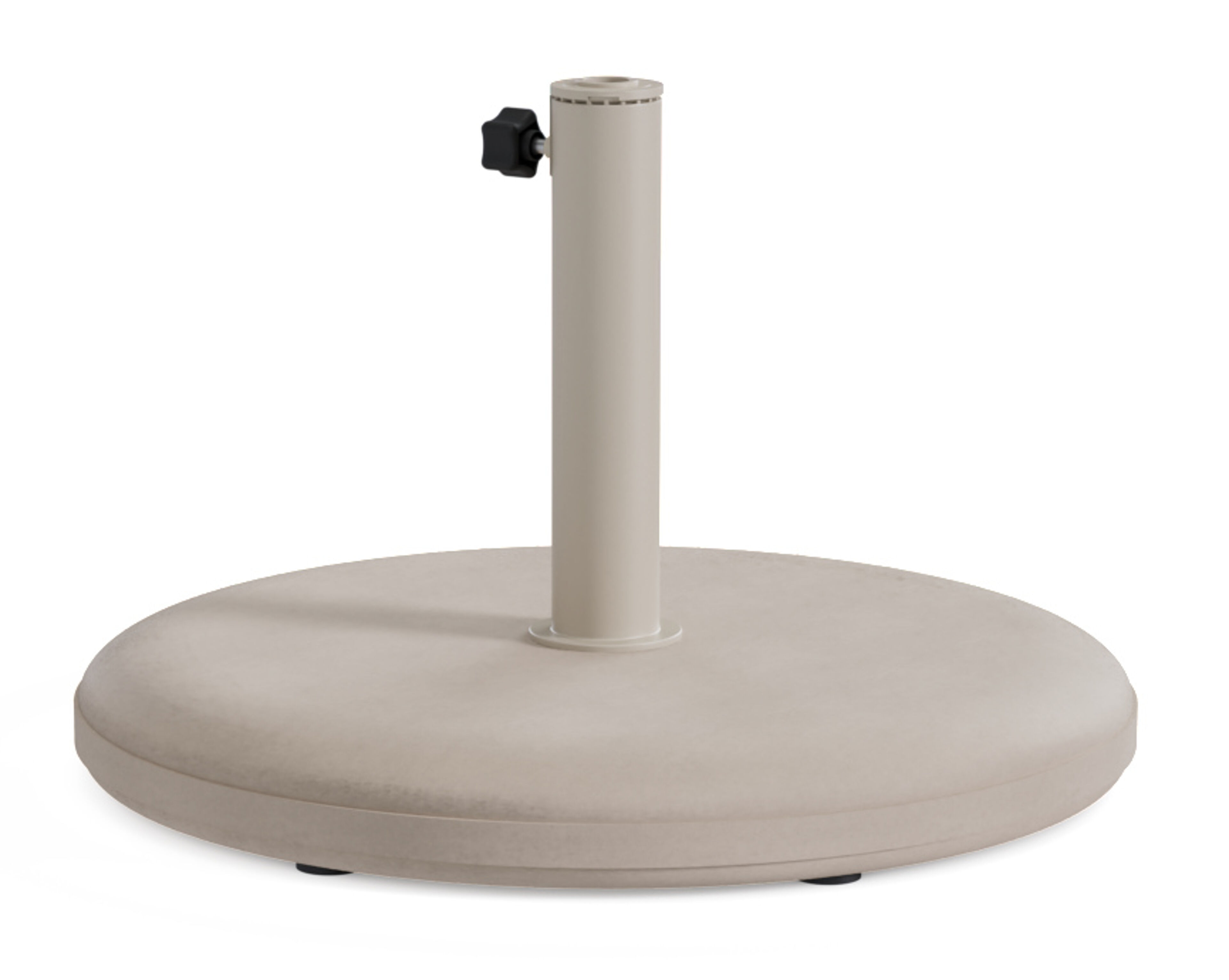 Pied de parasol Plana en béton beige de 40 kg