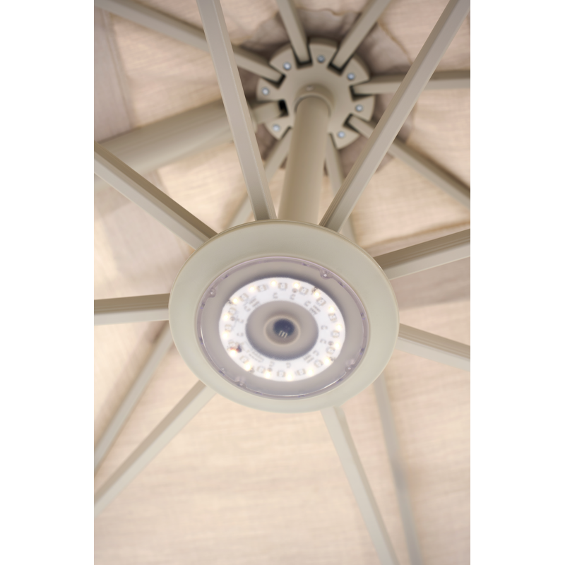 Lampe LED beige pour parasol pendant