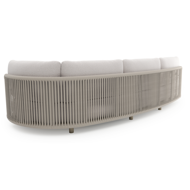 Lomano loungebank in beige aluminium met ego eggshell all weather solica kussen