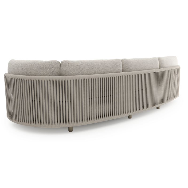 Lomano loungebank in beige aluminium met firenze natural all weather solica kussen