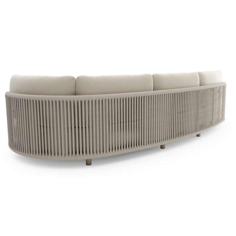 Lomano loungebank in beige aluminium met lopi marble all weather sunbrella® luxe kussen
