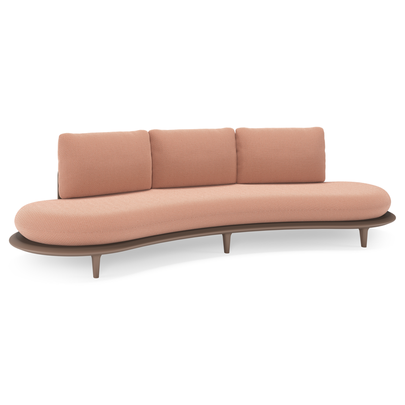 Bomero loungebank in taupe aluminium met lopi fawn all weather sunbrella® luxe kussen