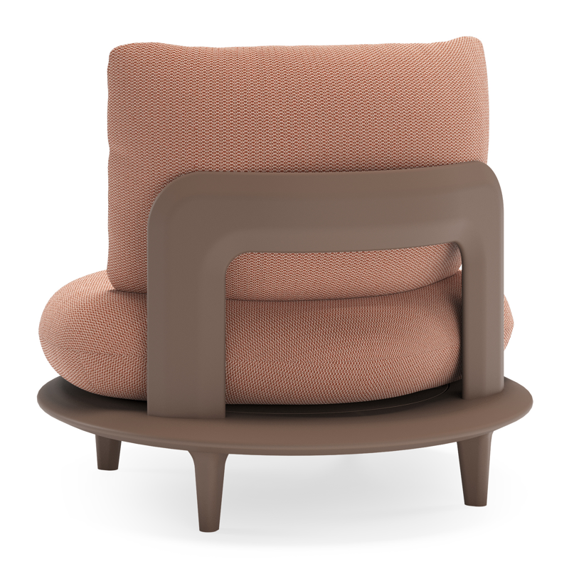Bomero loungestoel in taupe aluminium met lopi fawn all weather sunbrella® luxe kussen