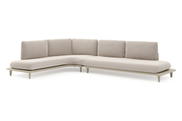 Chaise longue rechts + 3-zit