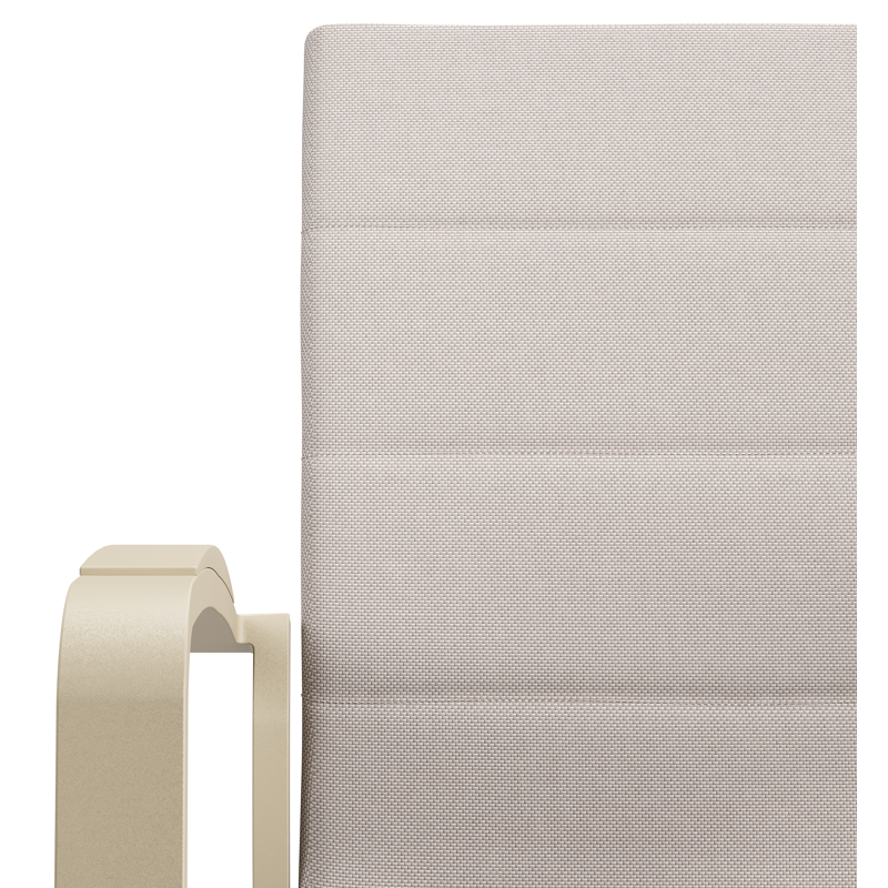 Chaise de jardin empilable Lioni en aluminium beige et textilène double beige