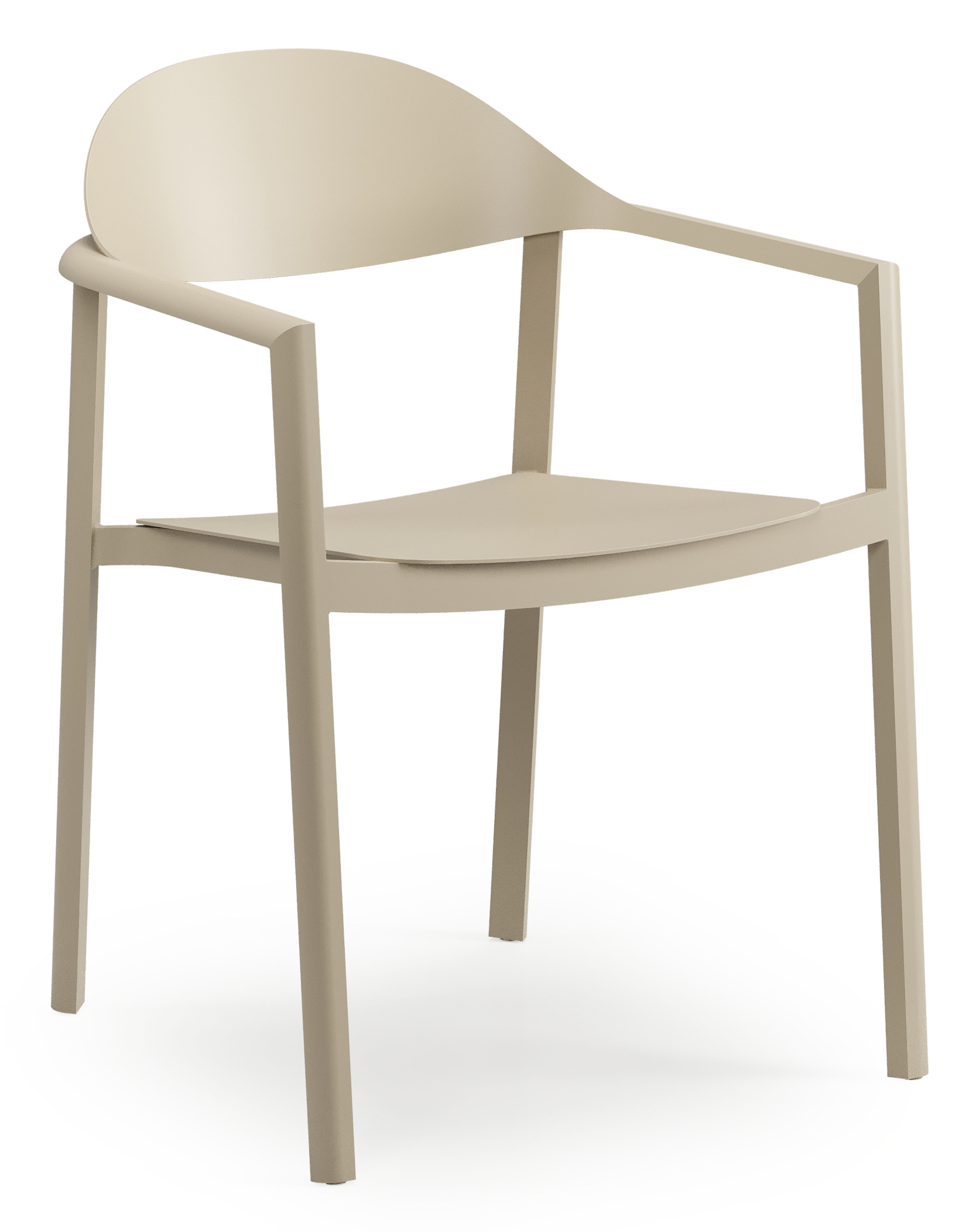 Chaise de jardin Piemonte en aluminium beige