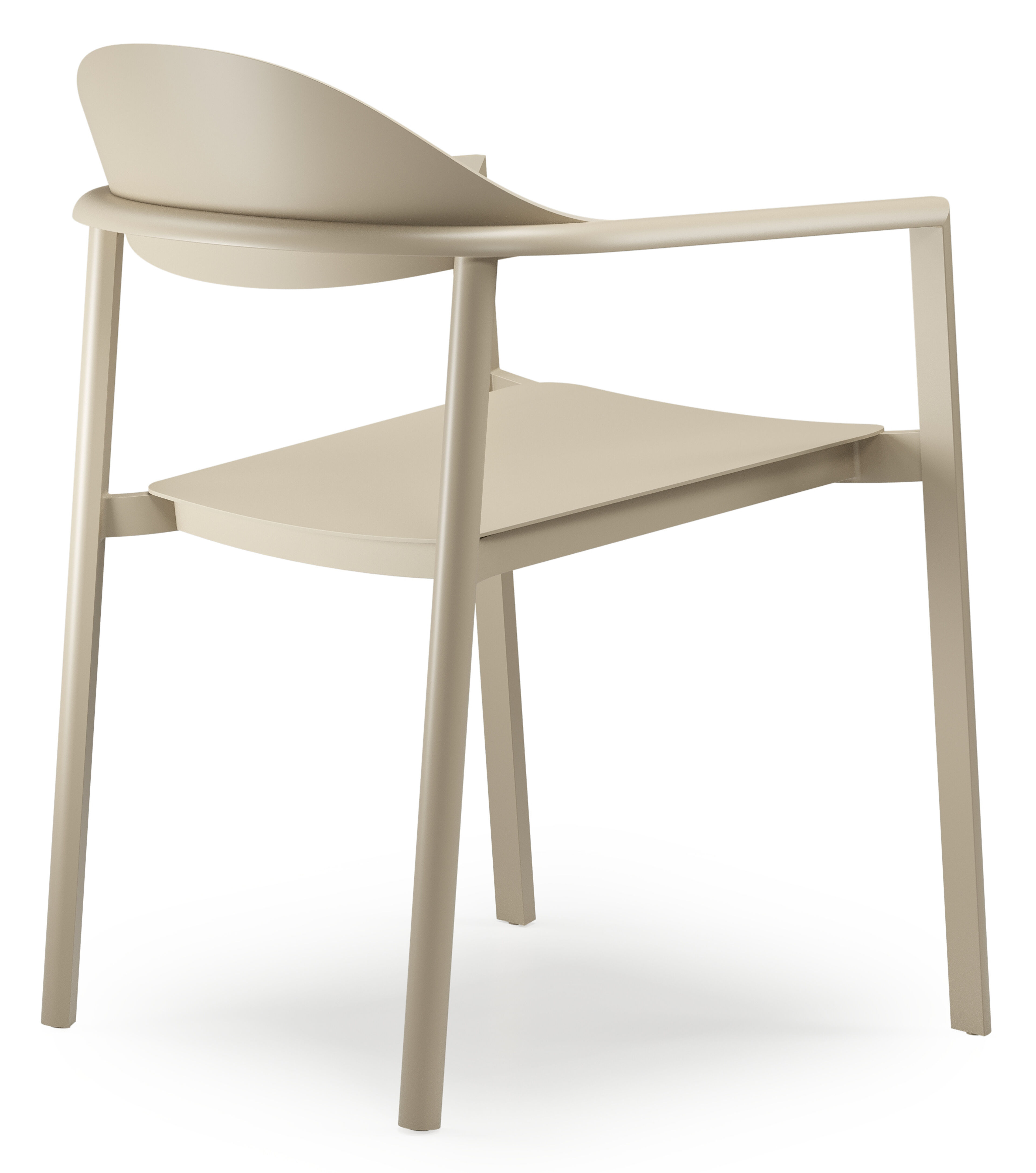 Chaise de jardin Piemonte en aluminium beige
