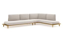 Chaise longue links + 3-zit