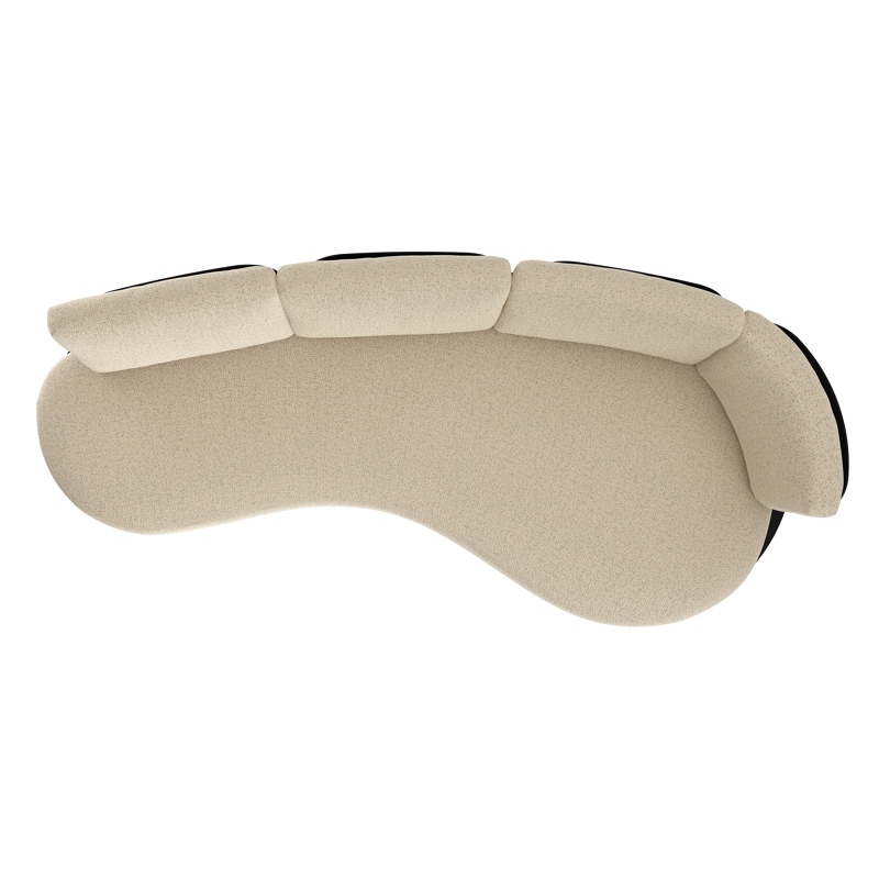 Donato loungebank in zwart aluminium met bora forest all weather cosytica kussen