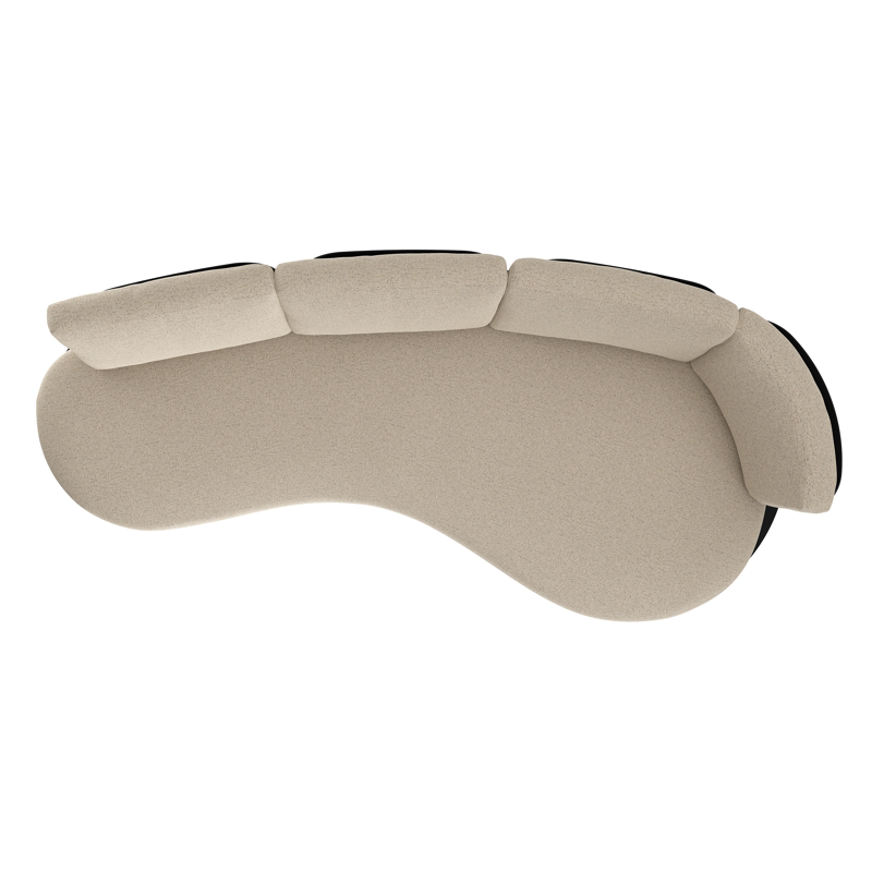 Donato loungebank in zwart aluminium met marbella beige all weather cosytica kussen