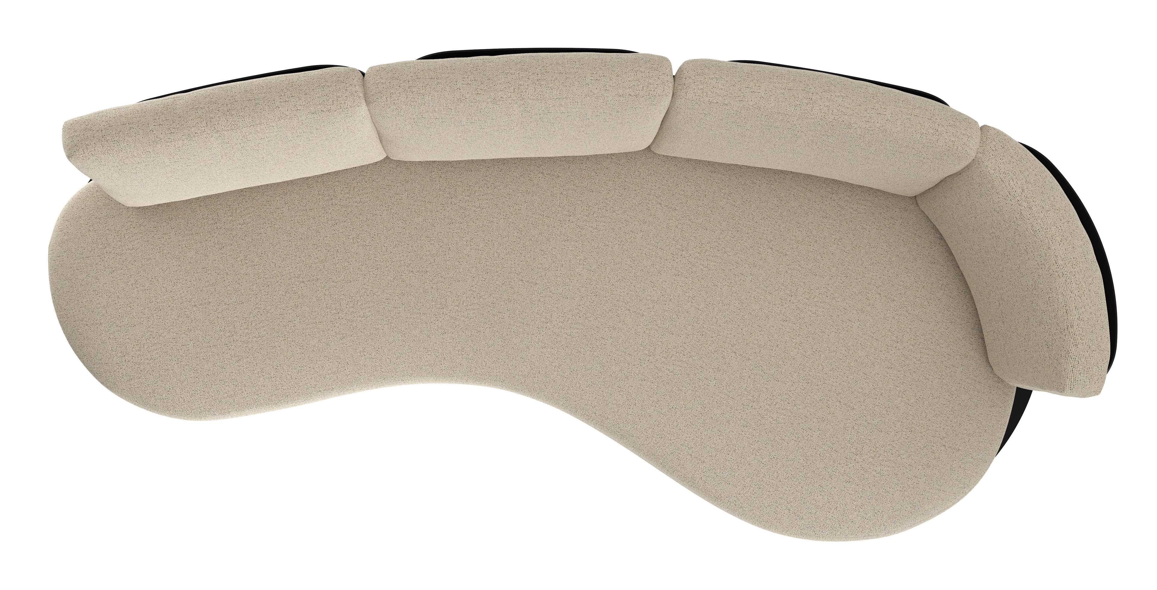 Donato loungebank in zwart aluminium met marbella beige all weather cosytica kussen