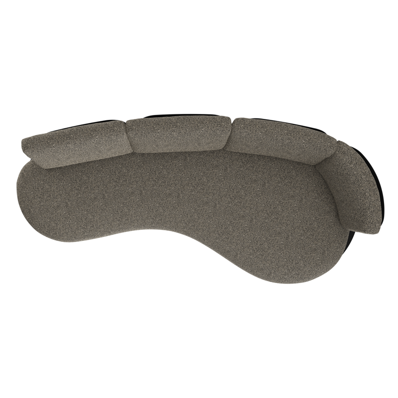 Donato loungebank in zwart aluminium met marbella tunder all weather cosytica kussen