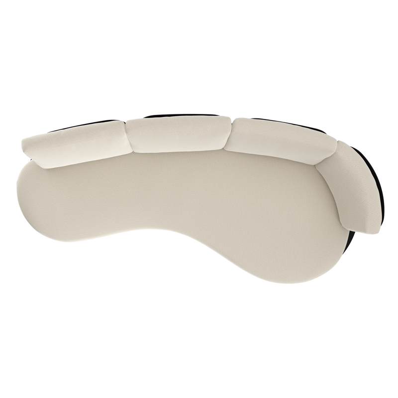 Donato loungebank in zwart aluminium met lopi marble all weather sunbrella® luxe kussen