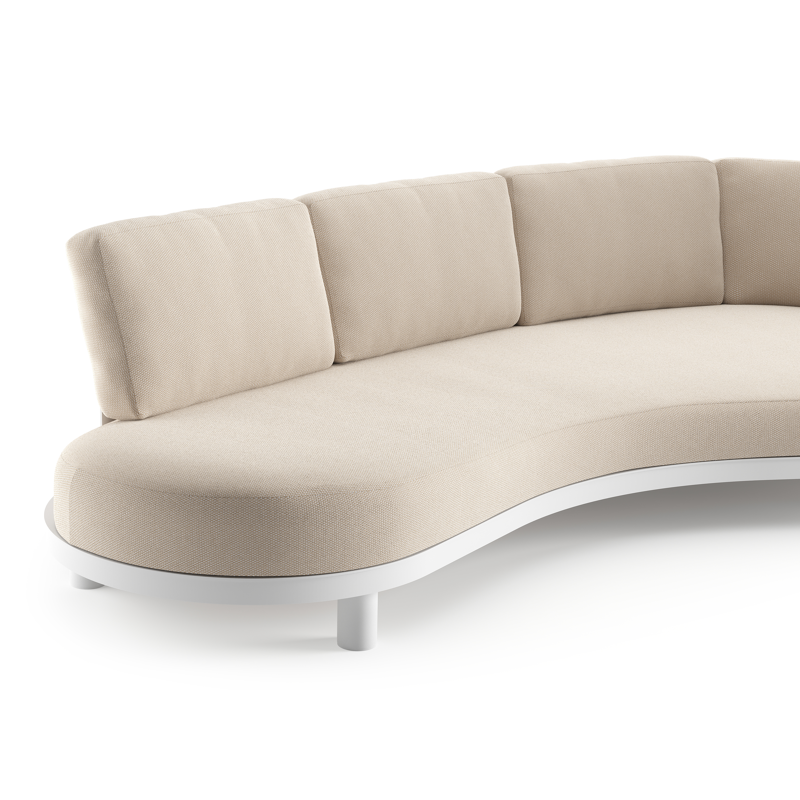 Donato loungebank in wit aluminium met lopi antique all weather sunbrella® luxe kussen