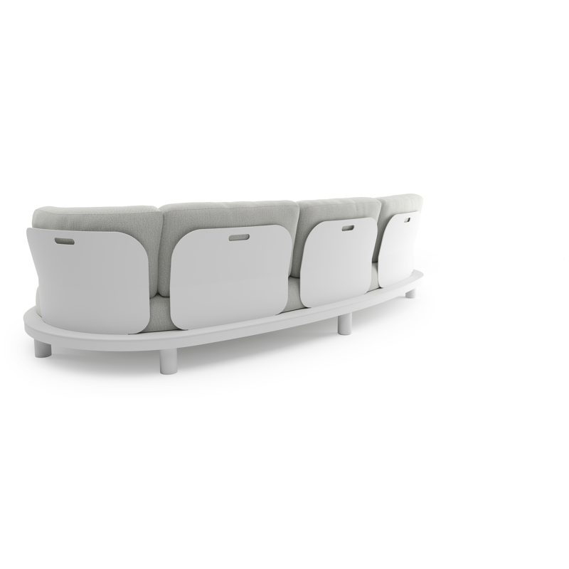 Donato loungebank in wit aluminium met savane nimbus all weather sunbrella® luxe kussen