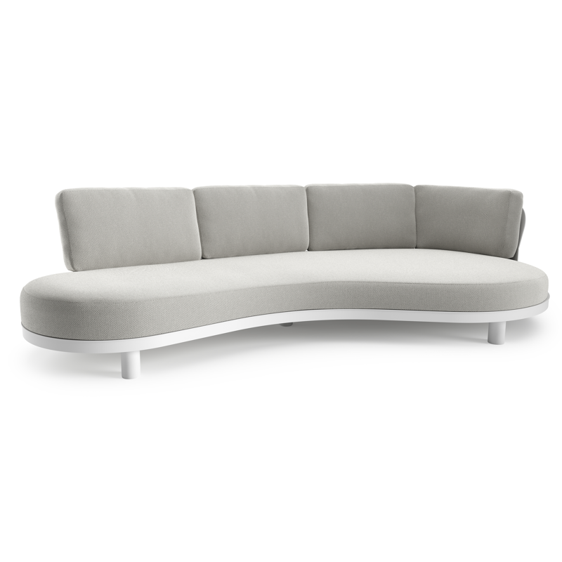 Donato loungebank in wit aluminium met lopi ash all weather sunbrella® luxe kussen