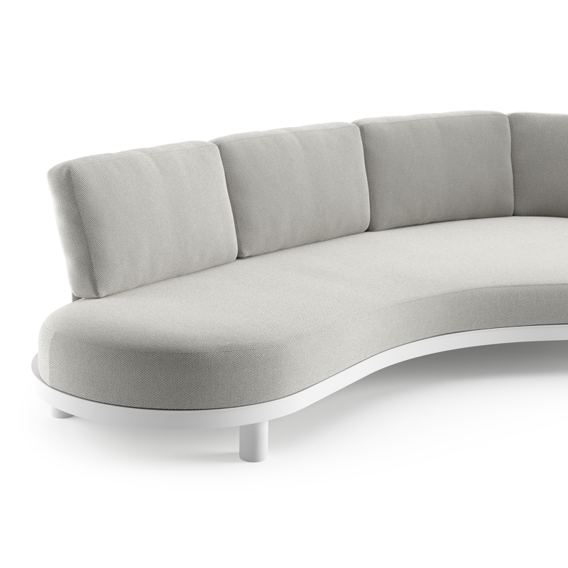 Donato loungebank in wit aluminium met lopi ash all weather sunbrella® luxe kussen