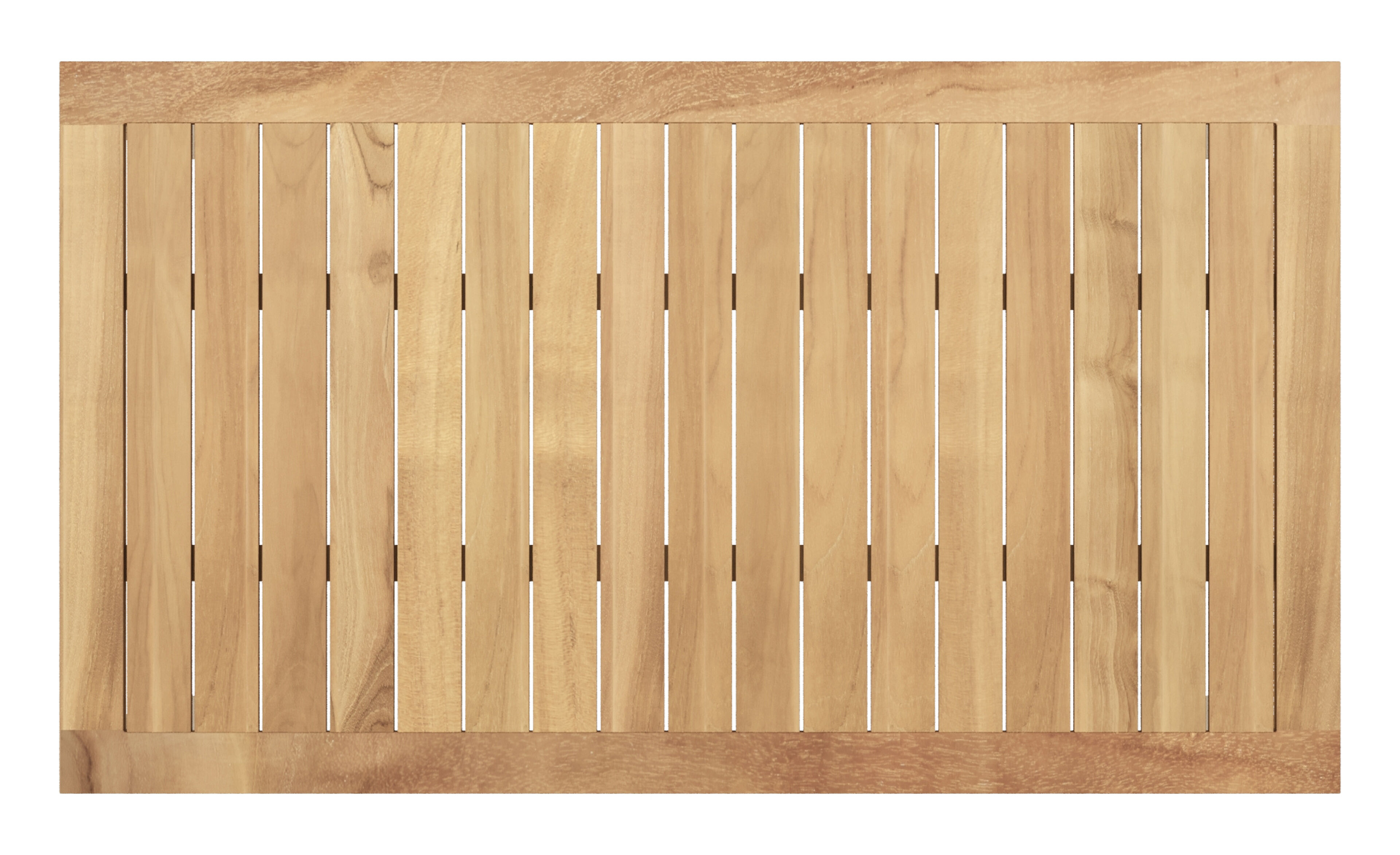 Feltro tuintafel rechthoekig in beige aluminium en teak Natural Finish - L 140 x B 80 x H 73 cm