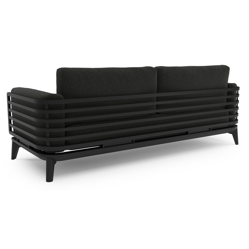 Mosa loungeset in zwart aluminium met sky black weather+ softtouch kussen