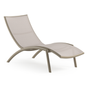 Siena ligbed in beige aluminium en beige single textilene