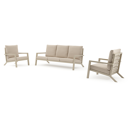 Arnes loungeset in beige aluminium met rustic weather+ softtouch kussen