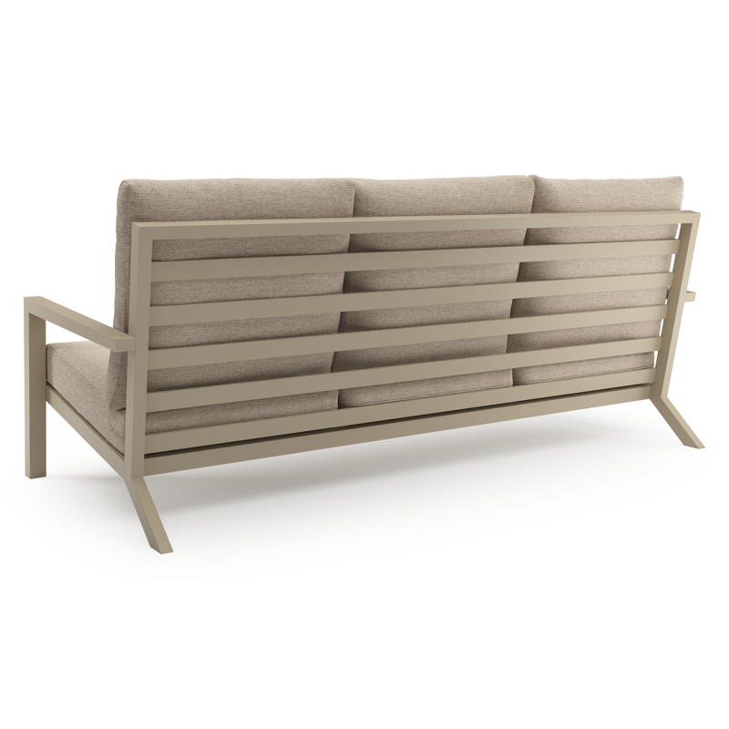 Arnes loungeset in beige aluminium met rustic weather+ softtouch kussen