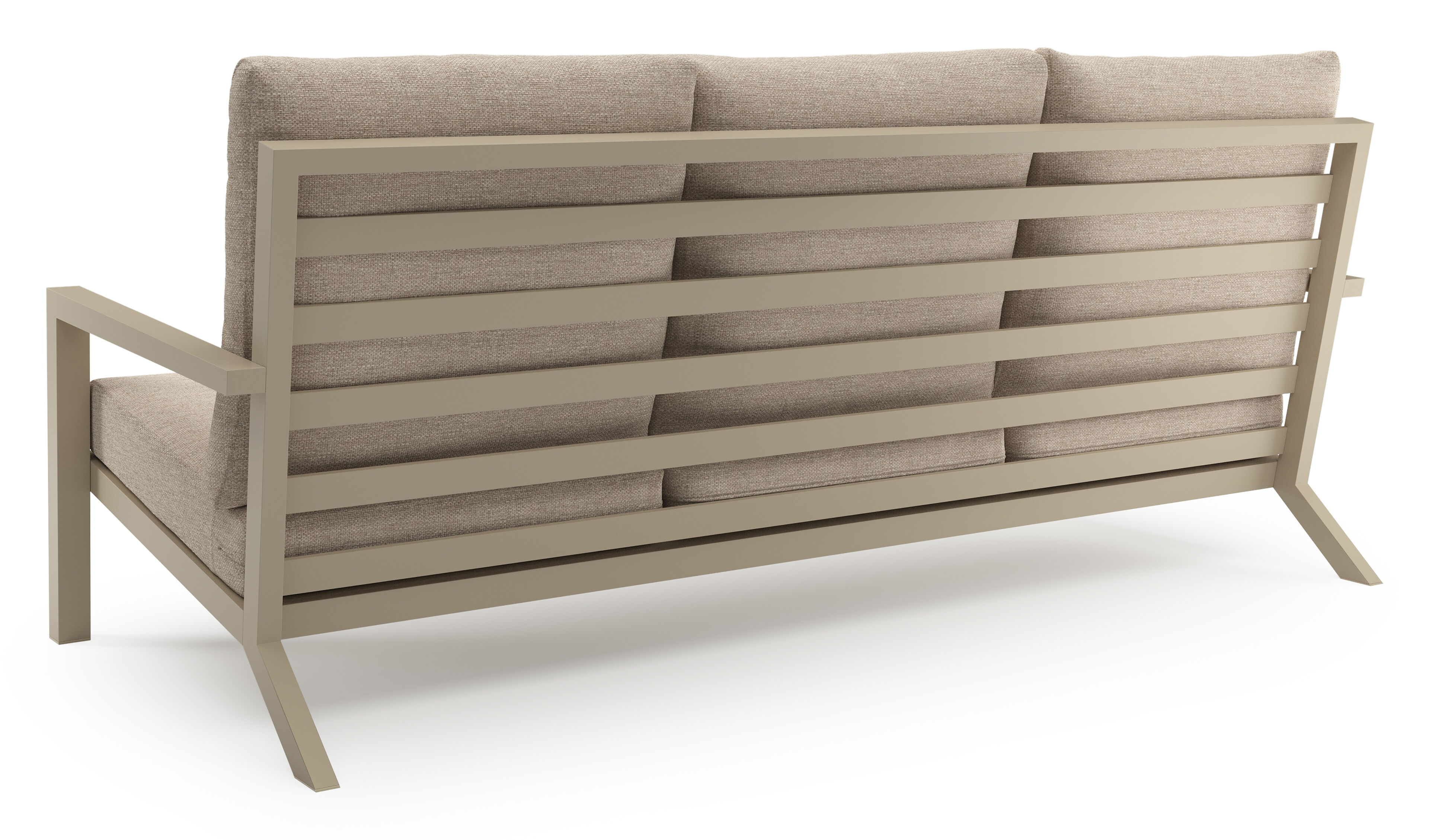 Salon de jardin Arnes en aluminium beige et coussins en weather+ softtouch rustic