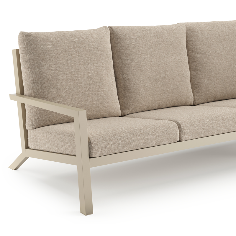 Arnes loungeset in beige aluminium met rustic weather+ softtouch kussen