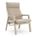 Prato loungestoel in beige aluminium met rustic weather+ softtouch kussen