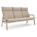 Prato loungebank in beige aluminium met rustic weather+ softtouch kussen
