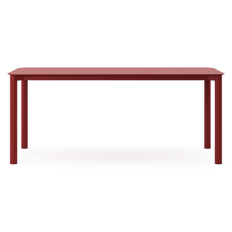 Orso tuintafel rechthoekig afgerond in ruby aluminium - L 200 x B 80 x H 75 cm