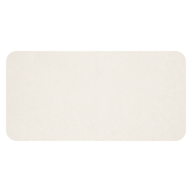 Estella tuintafel rechthoekig in zwart aluminium en Crema Minerale sintered stone - L 200 - 260 x B 100 x H 75.5 cm