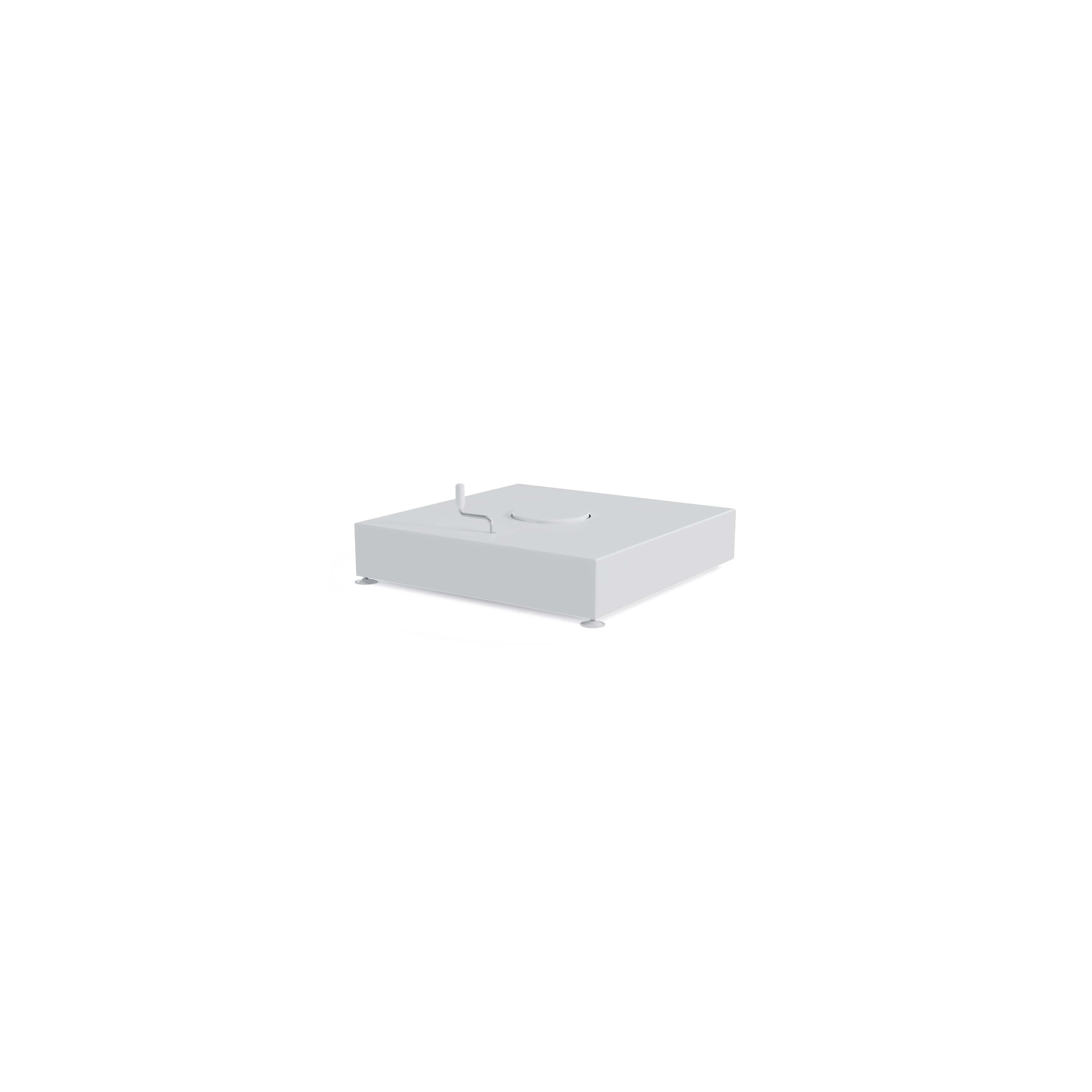 Minore parasolvoet in wit aluminium 150 kg met wielen