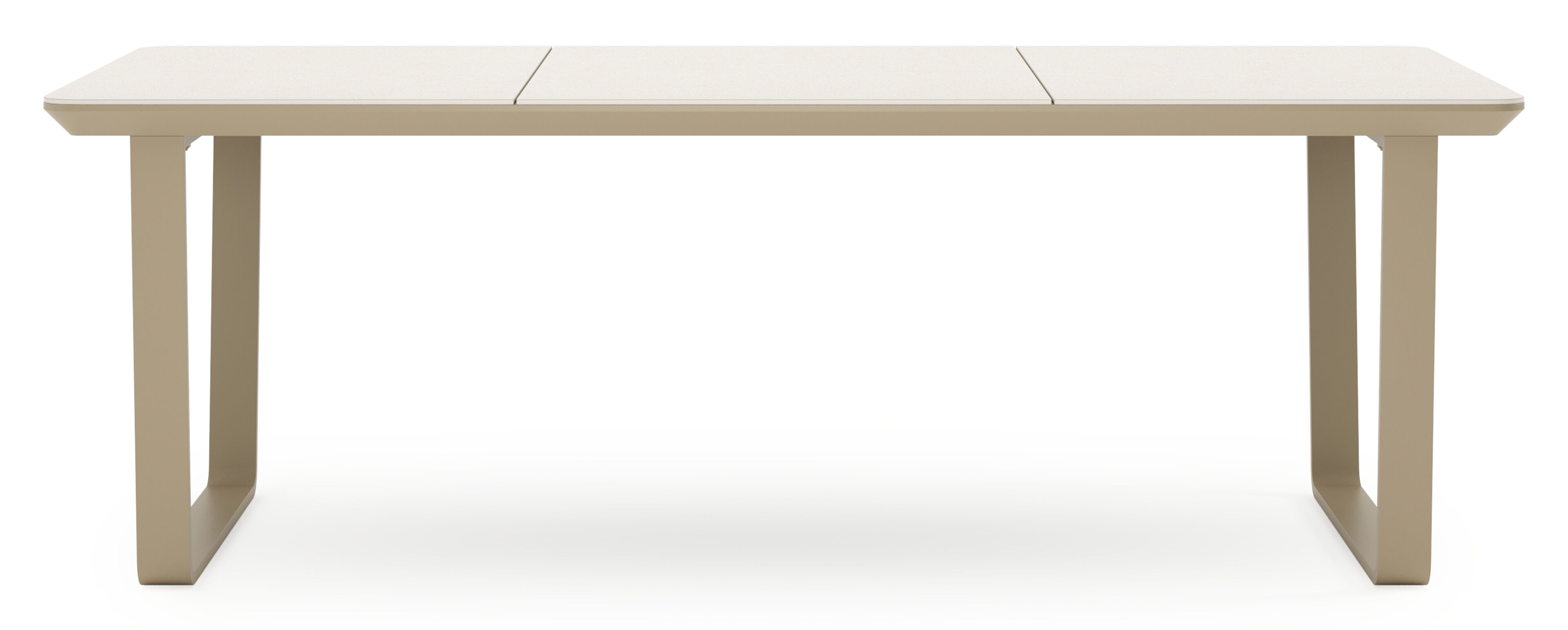 Alora tuintafel in beige aluminium en sintered stone beige - L 220 x B 100 x H 75 cm